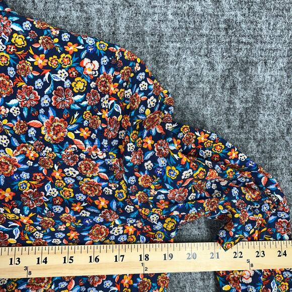 Old Navy Shirt Womens S Floral Classic Button Poplin Cottage Business Casual - Picture 4 of 6